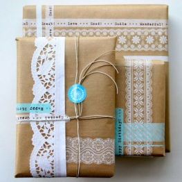 Decotape lint Inpakken met kraftpapier