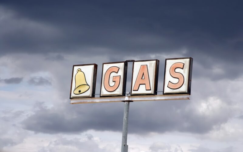Gas sign in rural Arizona