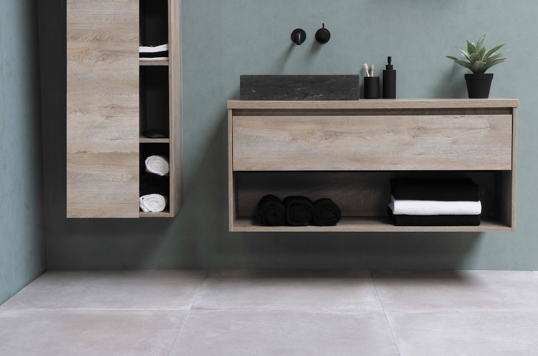Proline - opbouwkom Top 5 hardsteen rechthoek - ok enkel met schap raw oak